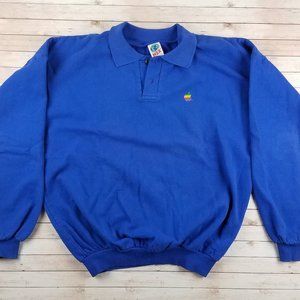 Rare VTG 80s Apple Macintosh WEK Collar Sweatshirt